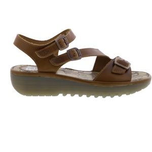 Fly London Bridle Sandal in Camel, Size 40 (US 9)